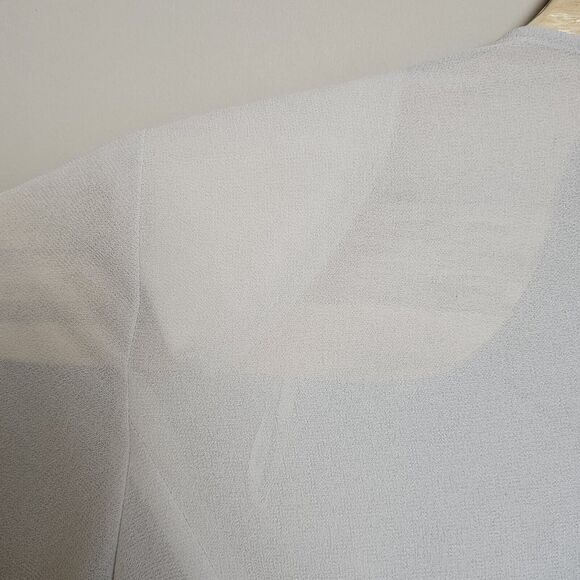 R&M RICHARDS Women’s 20WP Petite Suit Jacket Beige Sheer Beaded Grandma Work - Picture 9 of 11